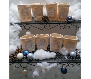 Stickserie - Schneemann Redwork